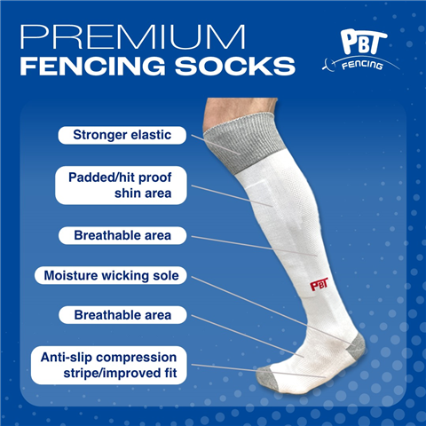 Fencing Socks Premium Padded New Design