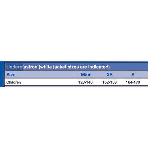 Child Underplastron 350N (Please Check Rating is Suitable)